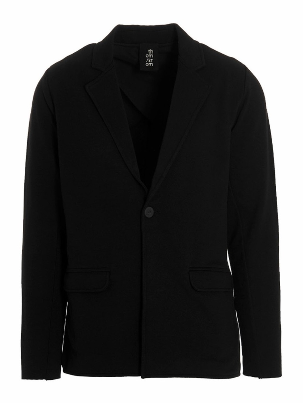 Thom Crom Men’s Single Breasted Knit‎ Blazer Black Mens Size S